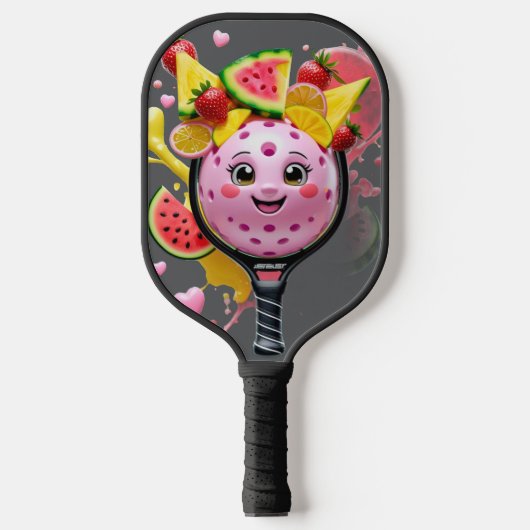 Fruit Pickleball Party – Schattigee Kawaii Paddle  (Voorkant)