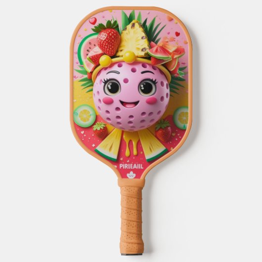 Fruit Pickleball Party – Schattigee Kawaii Paddle (Voorkant)