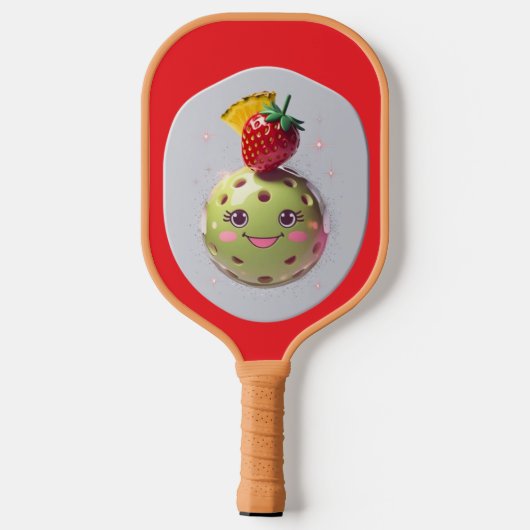 Fruit Pickleball Party – Schattigee Kawaii Paddle  (Achterkant)