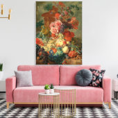 Fruit Piece - Jan van Huysum (1722) Canvas Afdruk (Insitu (Woonkamer))