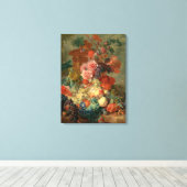 Fruit Piece - Jan van Huysum (1722) Canvas Afdruk (Insitu (Houten vloer))
