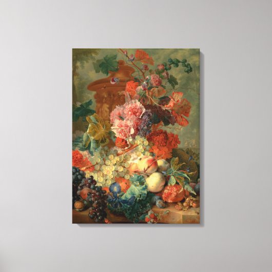 Fruit Piece - Jan van Huysum (1722) Canvas Afdruk (Voorkant)