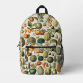 Fruit plantaardige botanische wetenschappelijke il bedrukte rugzak (Voorkant)