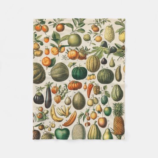 Fruit plantaardige botanische wetenschappelijke il fleece deken (Voorkant)