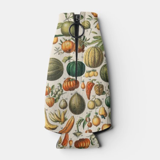 Fruit plantaardige botanische wetenschappelijke il flesjeskoeler (Achterkant)