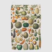 Fruit plantaardige botanische wetenschappelijke il golfhanddoek (Voorkant)