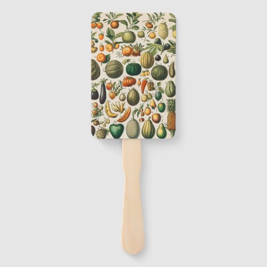 Fruit plantaardige botanische wetenschappelijke il handwaaier (Achterkant)