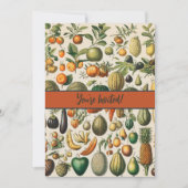 Fruit plantaardige botanische wetenschappelijke il kaart (Voorkant)