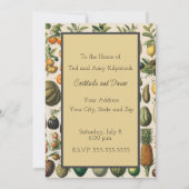 Fruit plantaardige botanische wetenschappelijke il kaart (Achterkant)