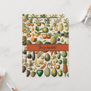 Fruit plantaardige botanische wetenschappelijke il kaart