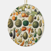 Fruit plantaardige botanische wetenschappelijke il keramisch ornament (Links)