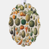 Fruit plantaardige botanische wetenschappelijke il ornament kaart (Links)