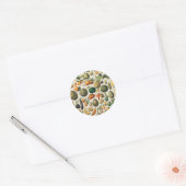 Fruit plantaardige botanische wetenschappelijke il ronde sticker (Envelop)