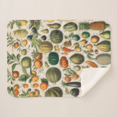 Fruit plantaardige botanische wetenschappelijke il sherpa deken (Voorkant (horizontaal))