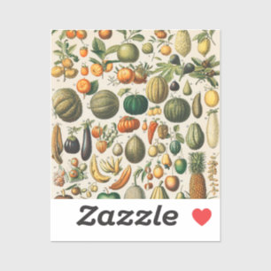 Fruit plantaardige botanische wetenschappelijke il sticker