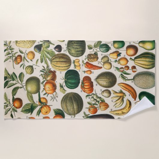 Fruit plantaardige botanische wetenschappelijke il strandlaken (Voorkant)