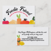 Fruit plantaardige topjes chef catering visitekaar visitekaartje (Voorkant / Achterkant)