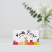 Fruit plantaardige topjes chef catering visitekaar visitekaartje (Staand voorkant)