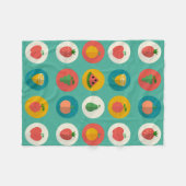 Fruit Polka Dots Fleece Deken (Voorkant (Horizontaal))