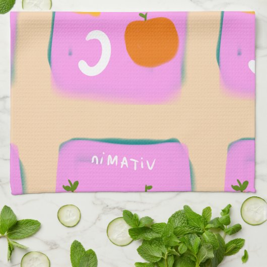 fruit print kitchen towel theedoek (Gevouwen)