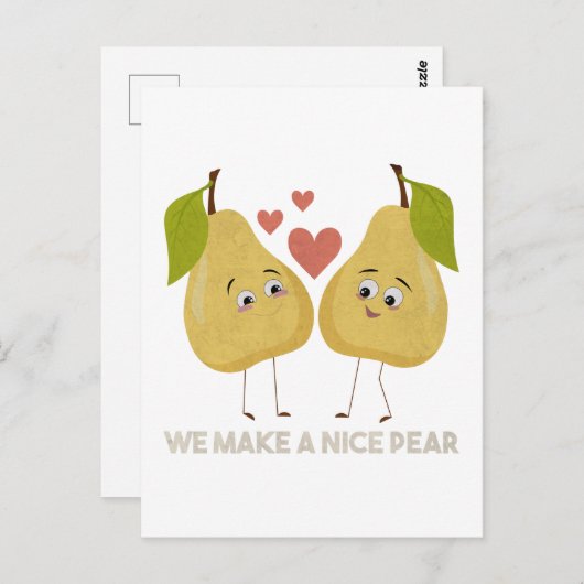 Fruit Pun: We maken een mooie peer Briefkaart (Voorkant / Achterkant)