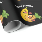 Fruit Punch Funny Drink Pun Dark BG Cadeaupapier (Rol Hoek)