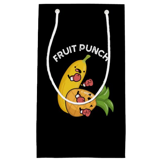 Fruit Punch Funny Drink Pun Dark BG Klein Cadeauzakje (Voorkant)