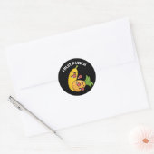 Fruit Punch Funny Drink Pun Dark BG Ronde Sticker (Envelop)