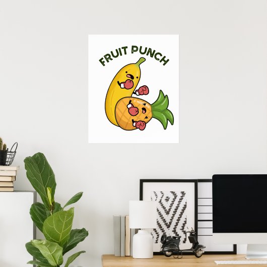 Fruit Punch Funny Drink Pun Poster (Thuiskantoor)