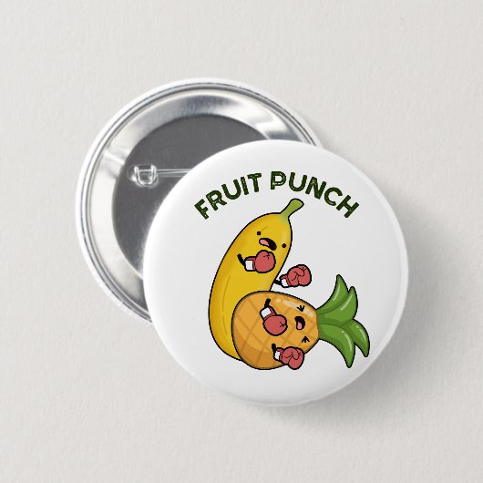 Fruit Punch Funny Drink Pun Ronde Button 5,7 Cm (Voorkant /achterkant)