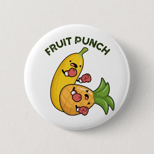 Fruit Punch Funny Drink Pun Ronde Button 5,7 Cm