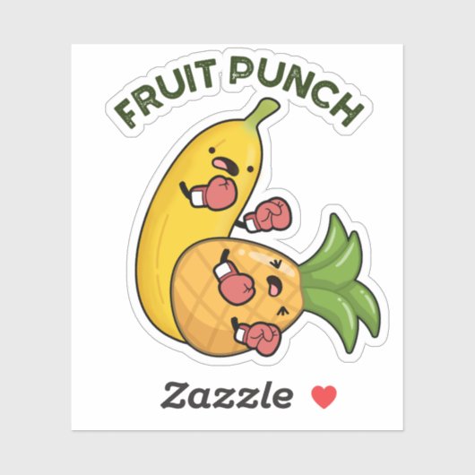 Fruit Punch Funny Drink Pun Sticker (Vel)