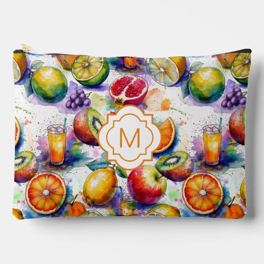 Fruit Punch Watercolor Patroon Gepersonaliseerd Etui (Voorkant)