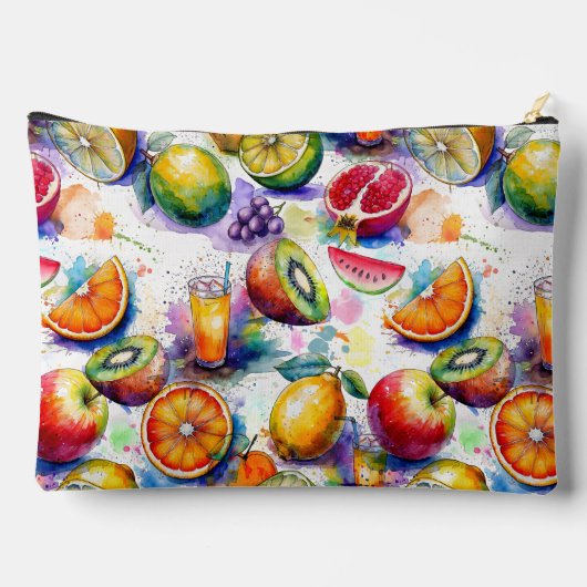 Fruit Punch Watercolor Pattern Personalized Etui (Achterkant)