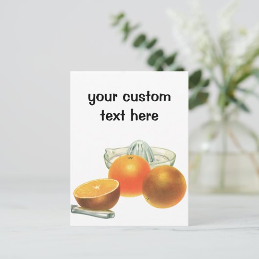  fruit, rijpe Sinaasappels, ontbijt Briefkaart (Staand voorkant)