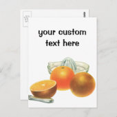 fruit, rijpe Sinaasappels, ontbijt Briefkaart (Voorkant / Achterkant)