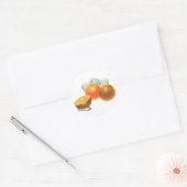 fruit, rijpe Sinaasappels, ontbijt Ronde Sticker (Envelop)