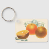  fruit, rijpe Sinaasappels, ontbijt Sleutelhanger (Achterkant)