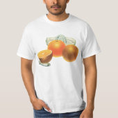  fruit, rijpe Sinaasappels, ontbijt T-shirt (Voorkant)