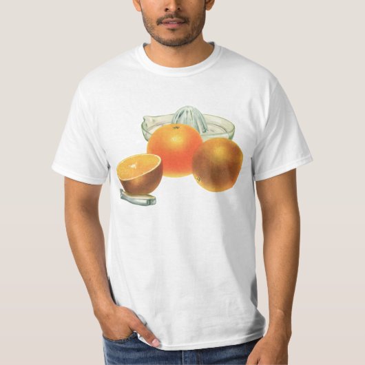  fruit, rijpe Sinaasappels, ontbijt T-shirt (Voorkant)