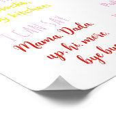 Fruit Roze Meisje Zomer Eerste Verjaardag Mileston Poster (Hoek)