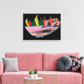 Fruit Salad grappige cartoon Canvas Afdruk (Insitu (Woonkamer))