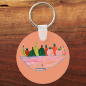 Fruit Salad grappige cartoon Sleutelhanger (Voorkant)