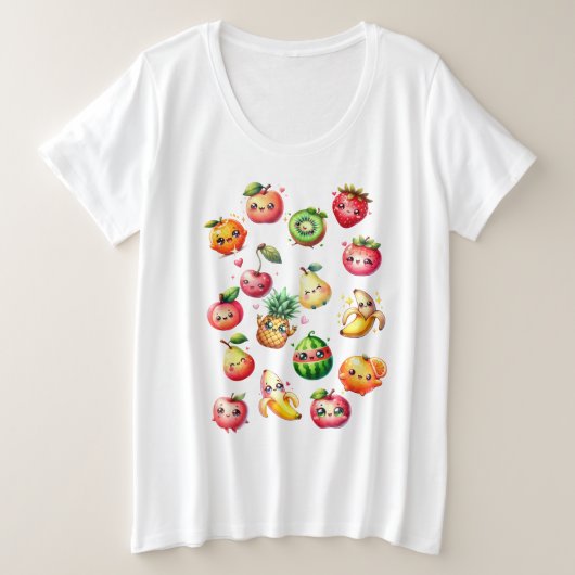Fruit Salad Grote Maat T-shirt (Design voorkant)