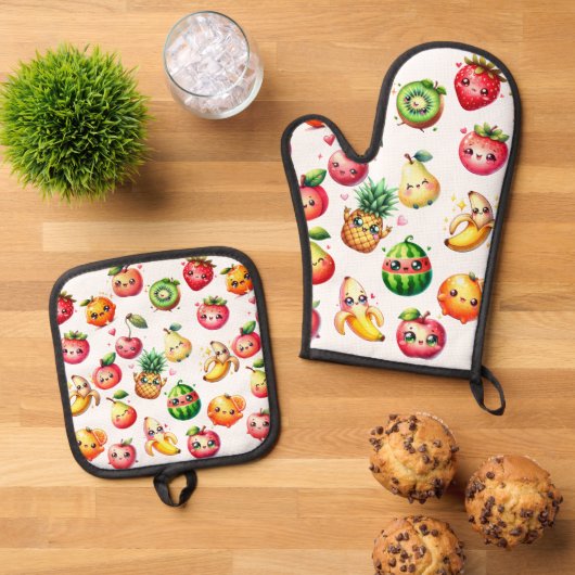 Fruit Salad Ovenwant & Pannenlap Set (Top down)
