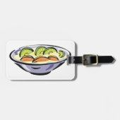 Fruit Salade Bowl met Kiwi en Sinaasappel Bagagelabel (Voorkant horizontaal)