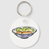 Fruit Salade Bowl met Kiwi en Sinaasappel Sleutelhanger (Voorkant)