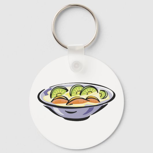 Fruit Salade Bowl met Kiwi en Sinaasappel Sleutelhanger (Achterkant)