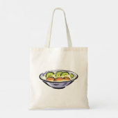 Fruit Salade Bowl met Kiwi en Sinaasappel Tote Bag (Achterkant)