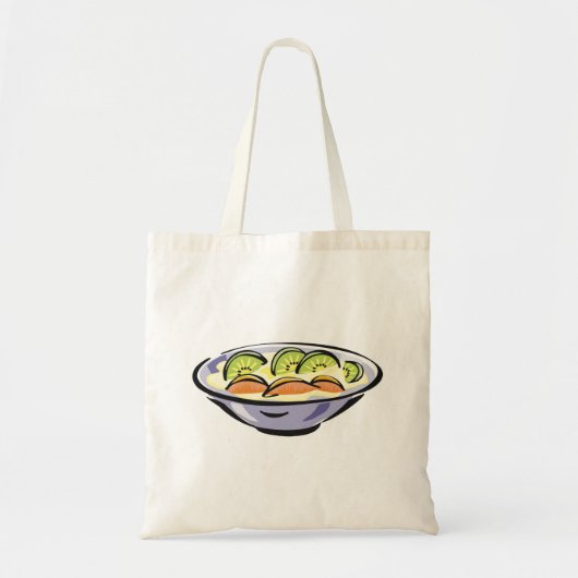Fruit Salade Bowl met Kiwi en Sinaasappel Tote Bag (Voorkant)